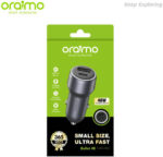 Oraimo Bullet 48 Car Charger, Compact Safe, 48W Fast Charging, Dual Ports USB-A, Universal Compatibility, Multi Protection, Black | OCC-73DBLK